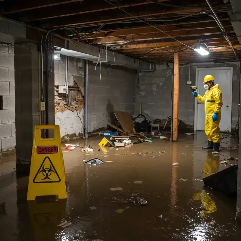 Flooded Basement Electrical Hazard in Rapid City, MI Property